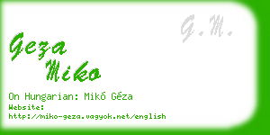 geza miko business card